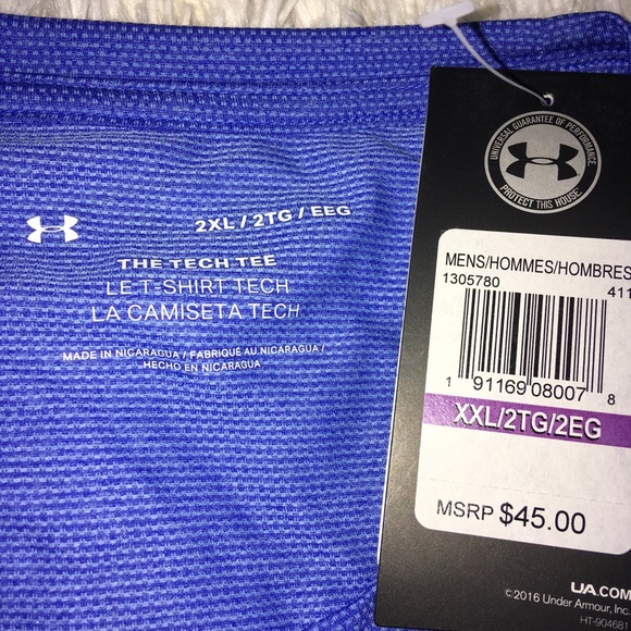XXL Under Armour Matrix Water Mens Tech Tee XXL - Picture 4 of 10